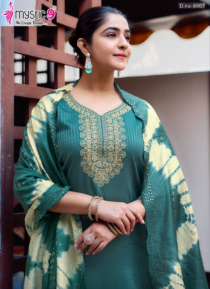 Dolly Vol 8 Mystic 9 Heavy Rayon Readymade Pant Style Suits Wholesaler India