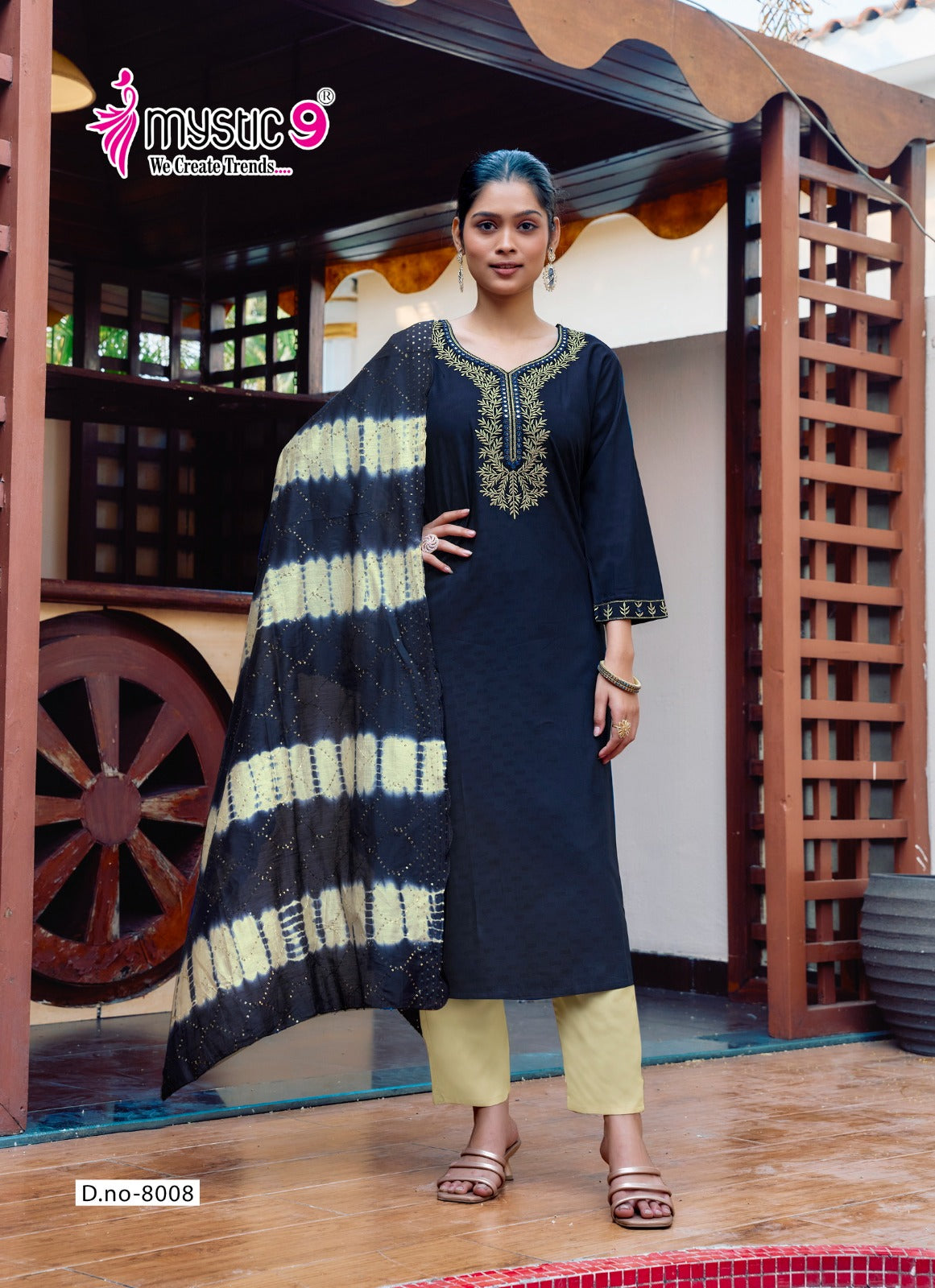 Dolly Vol 8 Mystic 9 Heavy Rayon Readymade Pant Style Suits Wholesaler India