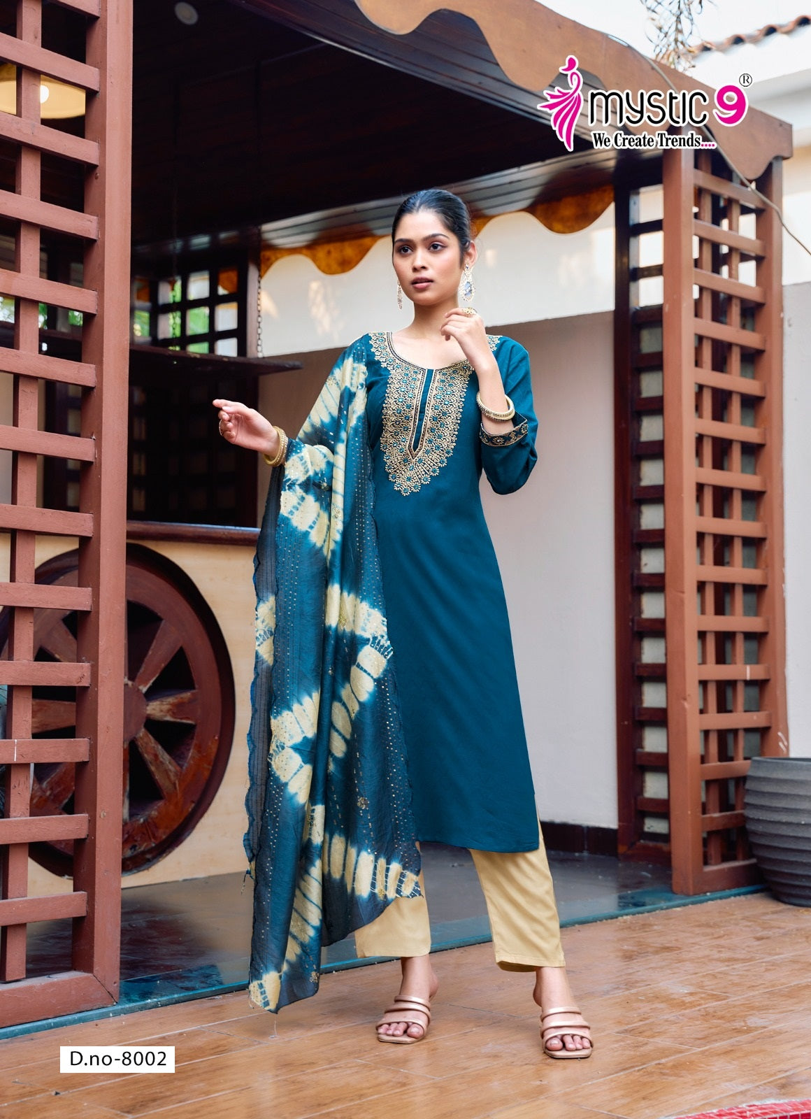Dolly Vol 8 Mystic 9 Heavy Rayon Readymade Pant Style Suits Wholesaler India