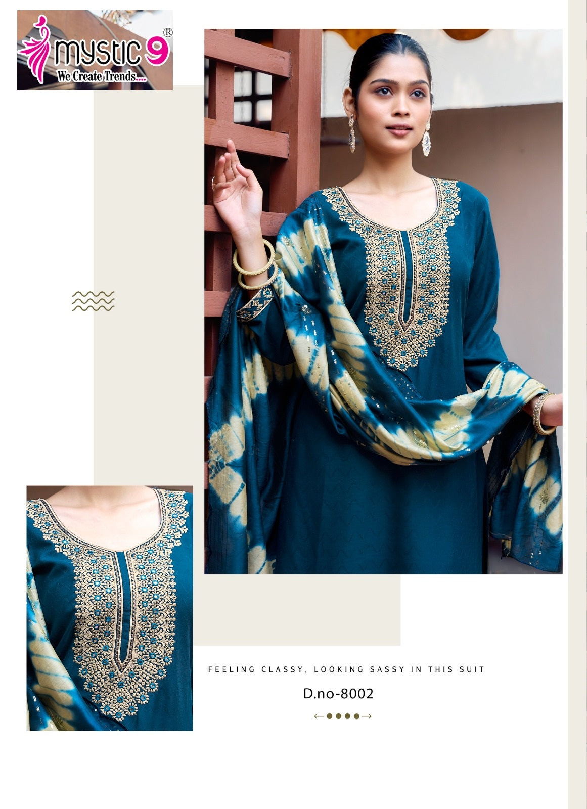 Dolly Vol 8 Mystic 9 Heavy Rayon Readymade Pant Style Suits Wholesaler India