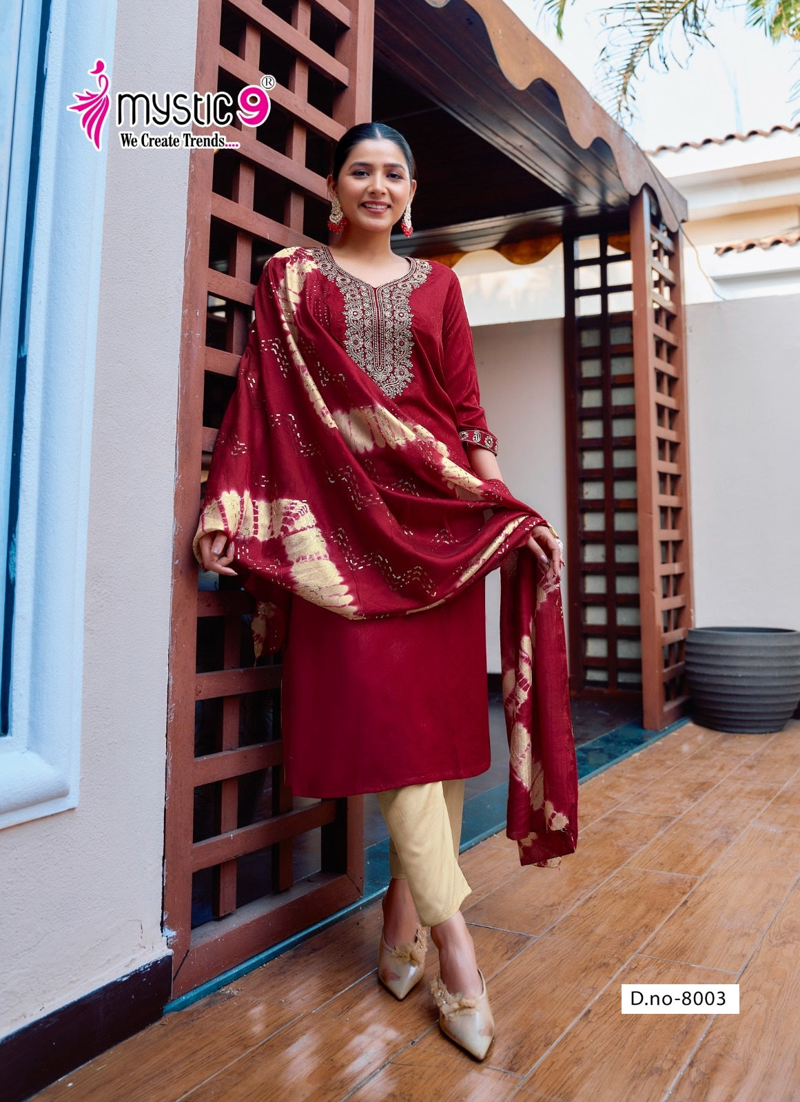 Dolly Vol 8 Mystic 9 Heavy Rayon Readymade Pant Style Suits Wholesaler India