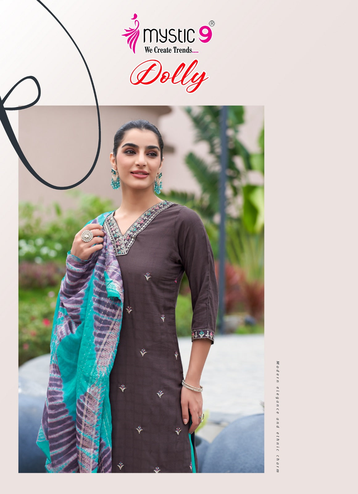 Dolly Vol 9 Mystic 9 Rayon Readymade Pant Style Suits Exporter India