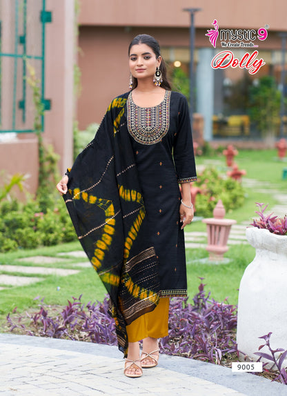Dolly Vol 9 Mystic 9 Rayon Readymade Pant Style Suits Exporter India