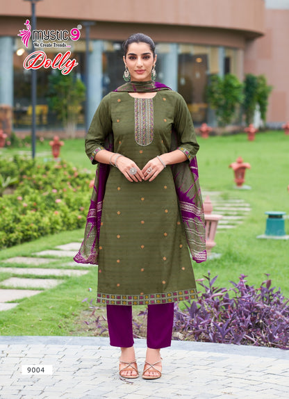 Dolly Vol 9 Mystic 9 Rayon Readymade Pant Style Suits Exporter India