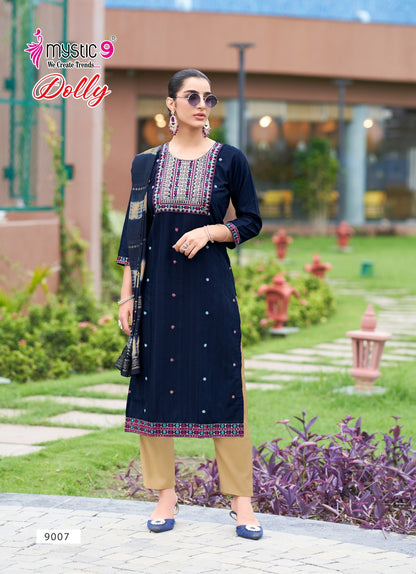 Dolly Vol 9 Mystic 9 Rayon Readymade Pant Style Suits Exporter India