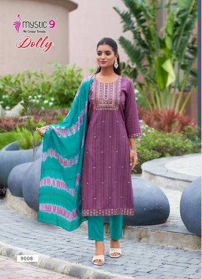 Dolly Vol 9 Mystic 9 Rayon Readymade Pant Style Suits Exporter India
