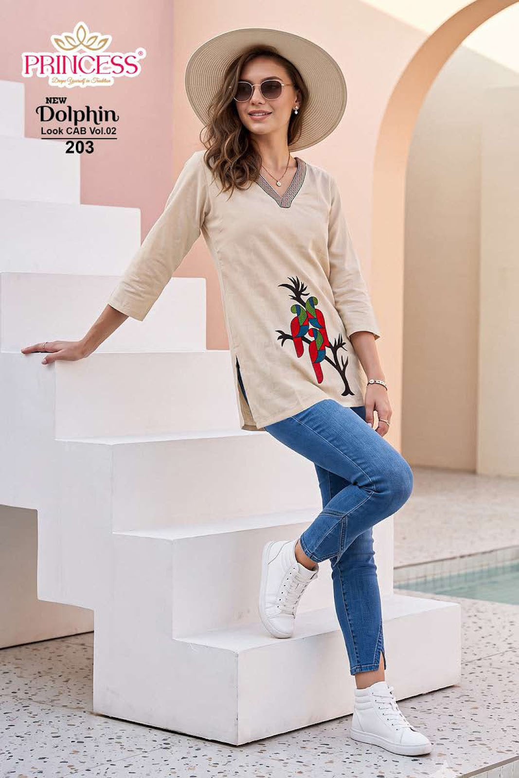 Dolphin Vol 2 Princess Creation Dhabu Cotton Short Kurtis Wholesale