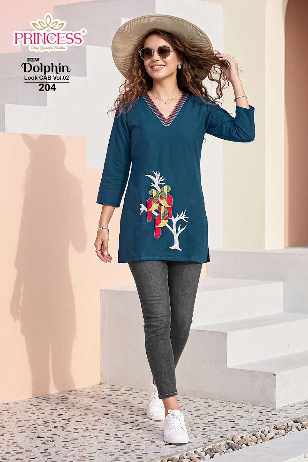 Dolphin Vol 2 Princess Creation Dhabu Cotton Short Kurtis Wholesale