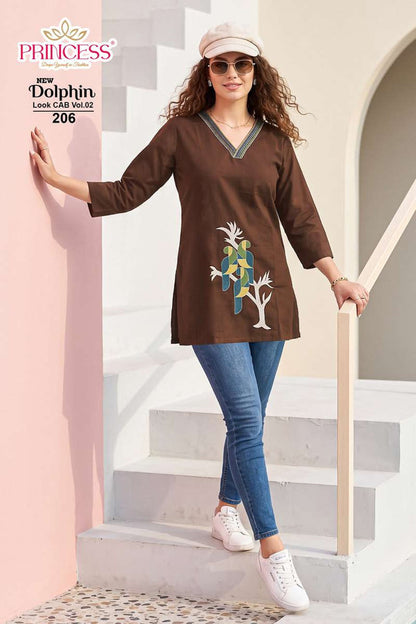 Dolphin Vol 2 Princess Creation Dhabu Cotton Short Kurtis Wholesale
