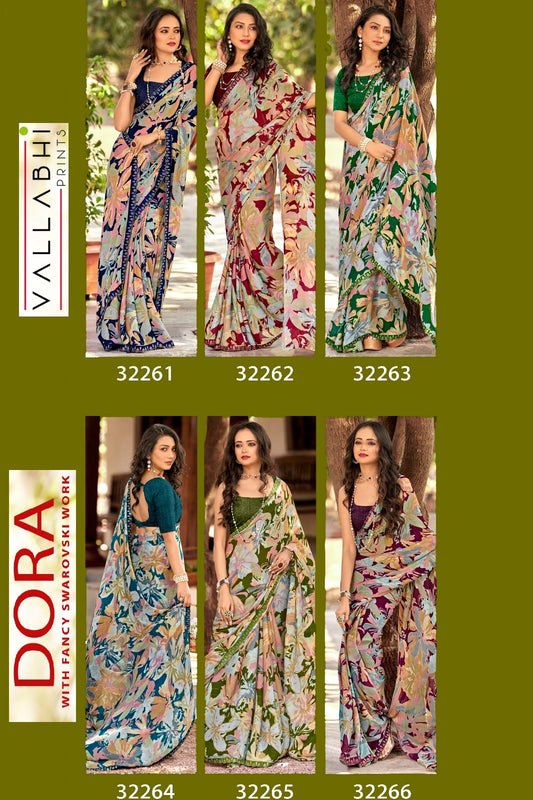 Dora Vallabhi Prints Georgette Sarees Supplier