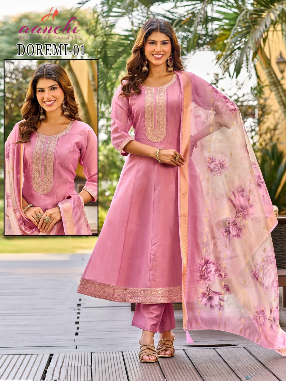 Doremi Gurmaya Aanchi Shimmer Readymade Anarkali Suits Wholesaler Gujarat