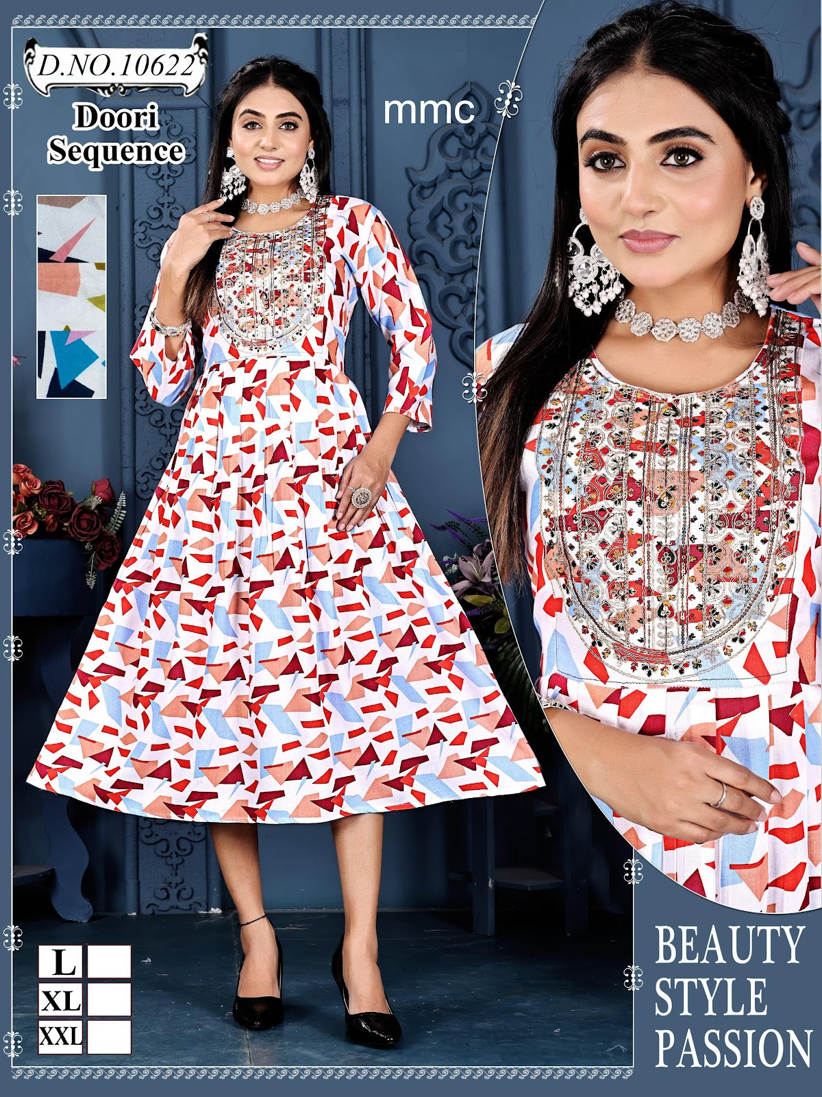 Dori Sequence 030225 Mmc Reyon Anarkali Kurtis Wholesaler India