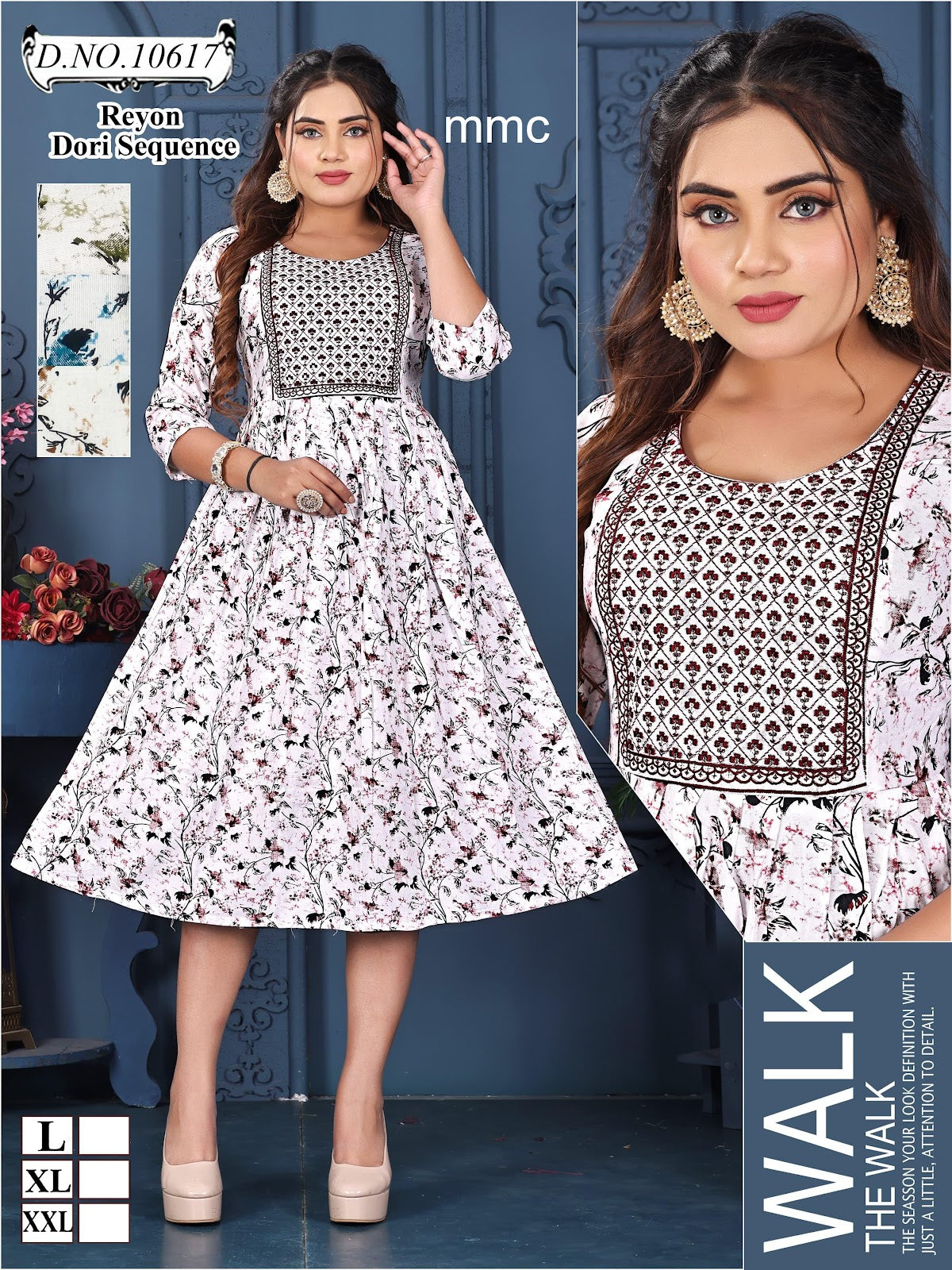 Dori Sequence 030225 Mmc Reyon Anarkali Kurtis Wholesaler India