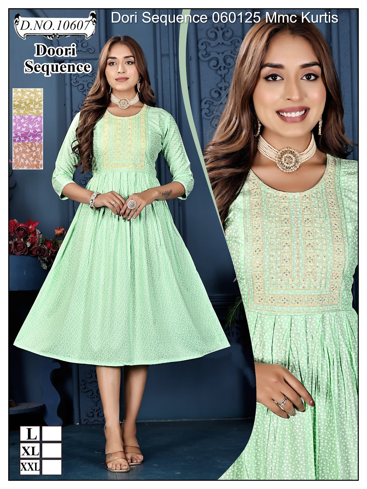 Dori Sequence 060125 Mmc Rayon Kurtis Wholesaler Gujarat