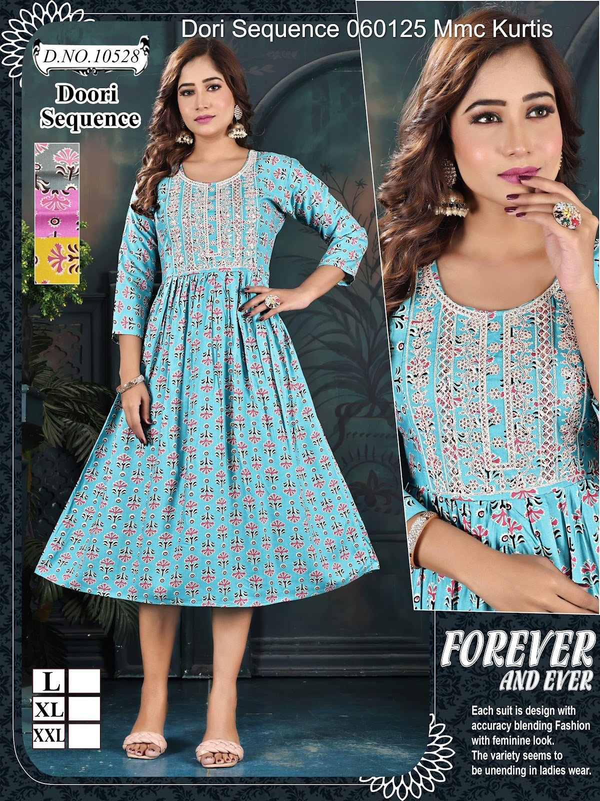 Dori Sequence 060125 Mmc Rayon Kurtis Wholesaler Gujarat