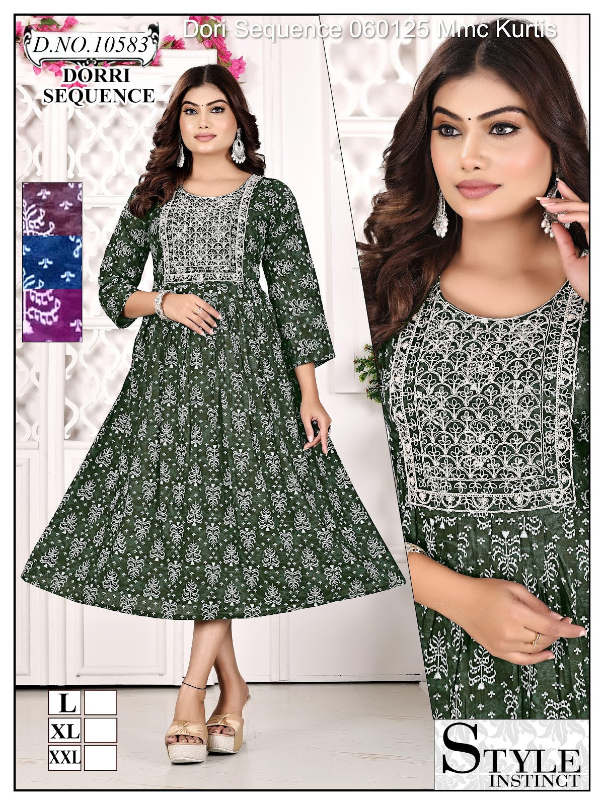 Dori Sequence 060125 Mmc Rayon Kurtis Wholesaler Gujarat