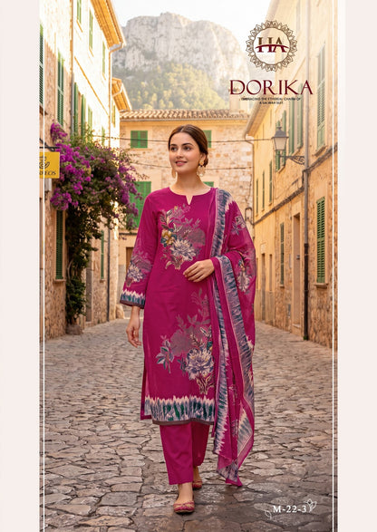 Dorika Harshit Fashion Mudaal Karachi Salwar Suits Exporter Ahmedabad