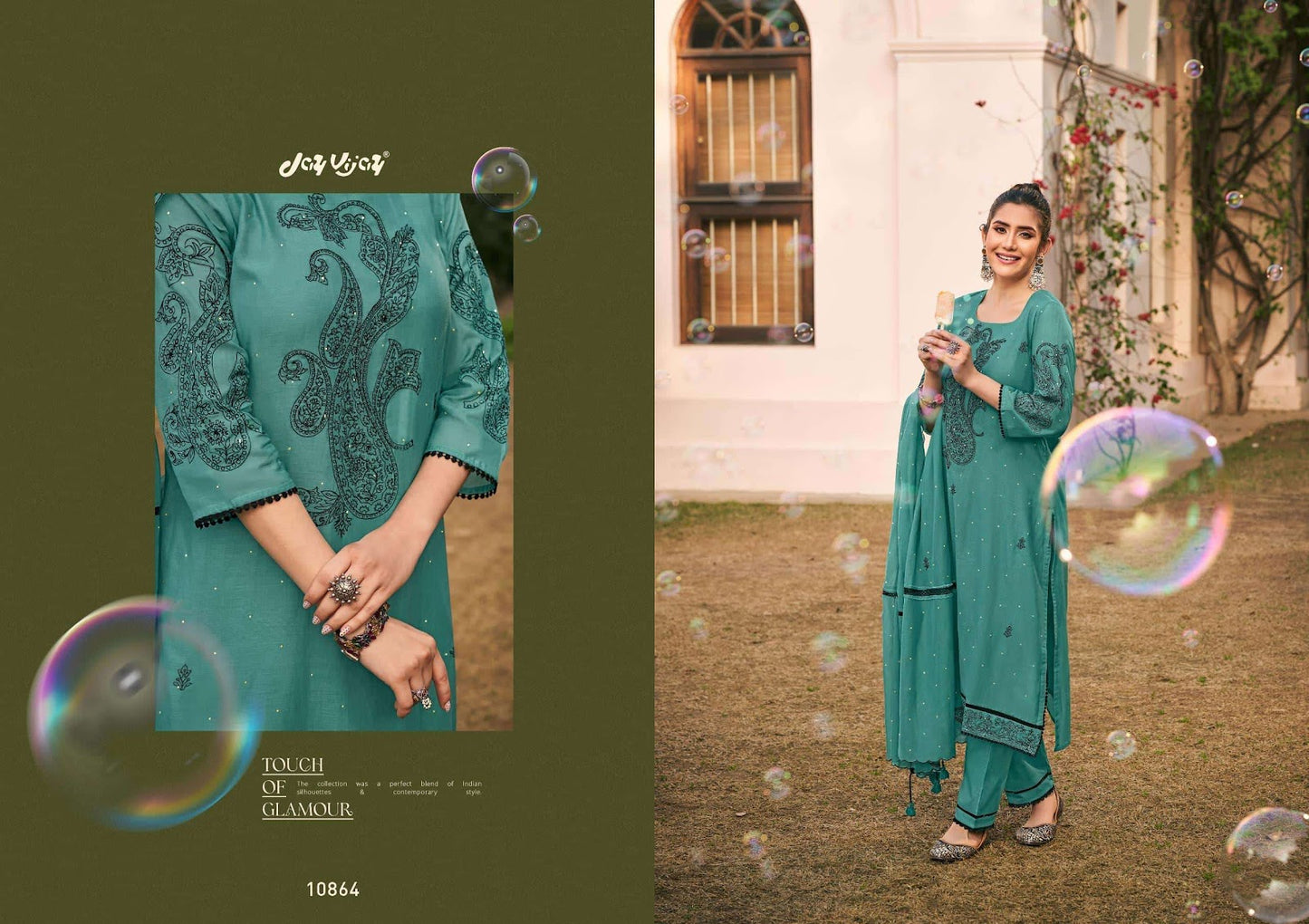 Dorika Jay Vijay Chanderi Pant Style Suits Supplier