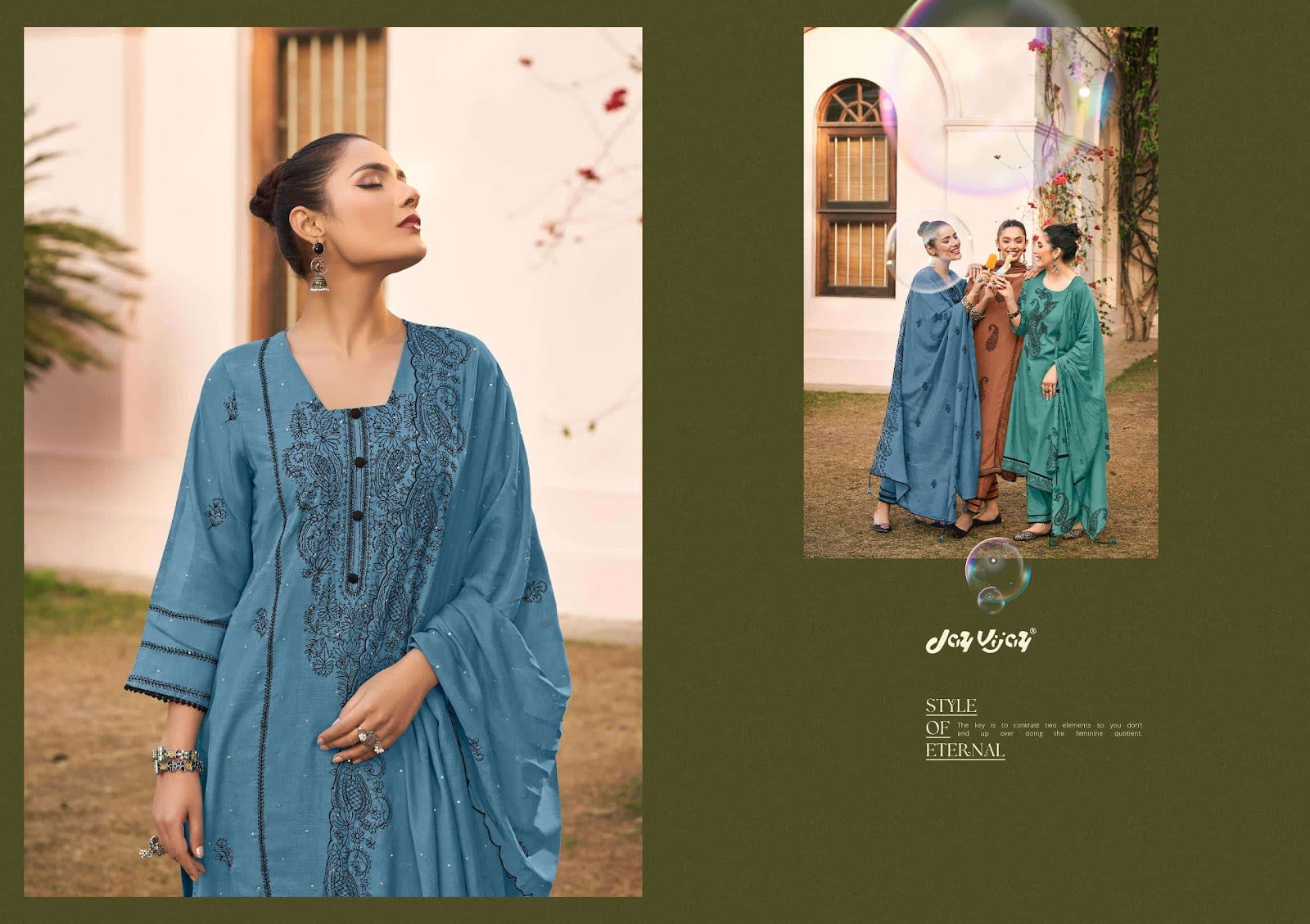 Dorika Jay Vijay Chanderi Pant Style Suits Supplier