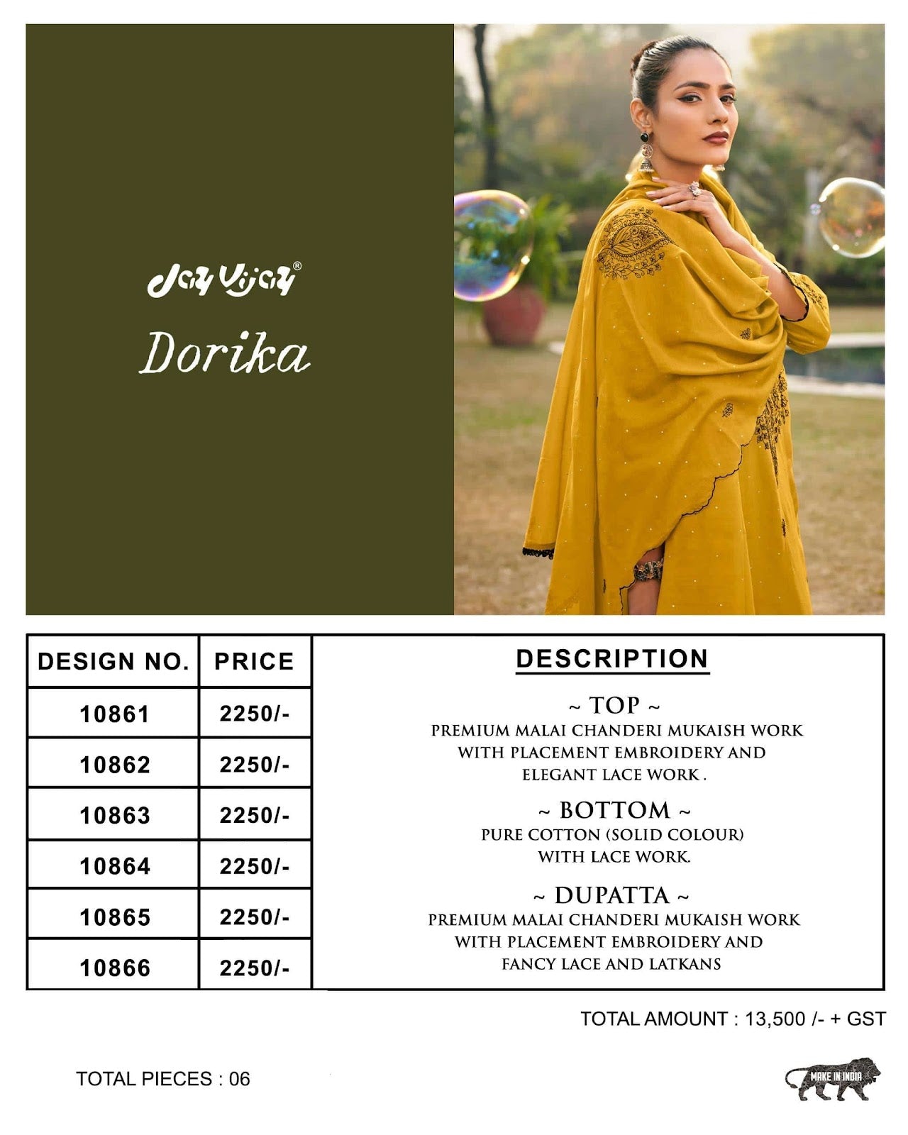 Dorika Jay Vijay Chanderi Pant Style Suits Supplier