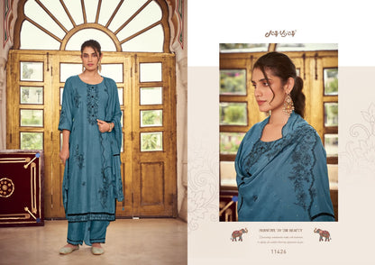 Dorika Vol 2 Jay Vijay Chanderi Pant Style Suits Supplier