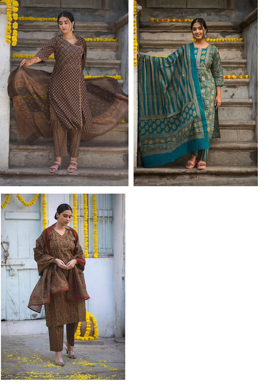 Doriya Panel Amba Pure Cotton Readymade Pant Style Suits Wholesaler Gujarat