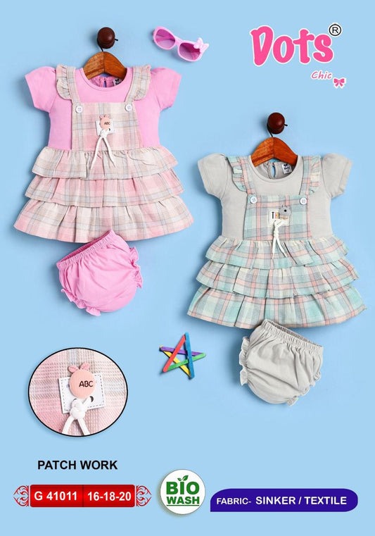 Dots Chic G 41011 Girls Layered Frock & Bloomer Set | Wholesale & Manufacturer