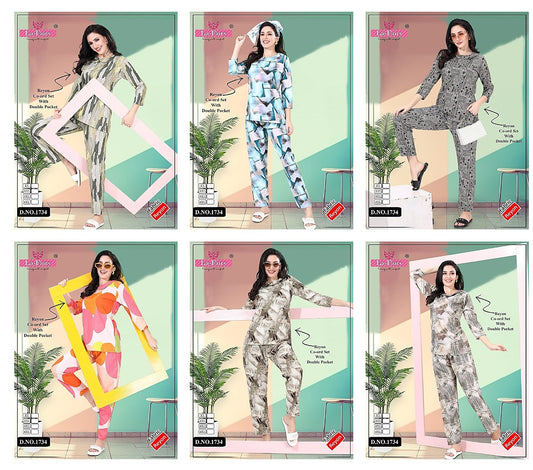 Double Pocket 1734 La Fairy Reyon Co Ord Set Supplier Ahmedabad