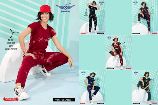 Double Pocket 4509 M Grab It Sincker Pyjama Night Suits Wholesaler