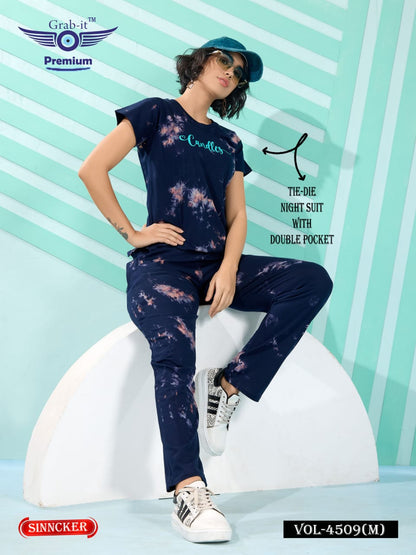 Double Pocket 4509 M Grab It Sincker Pyjama Night Suits Wholesaler