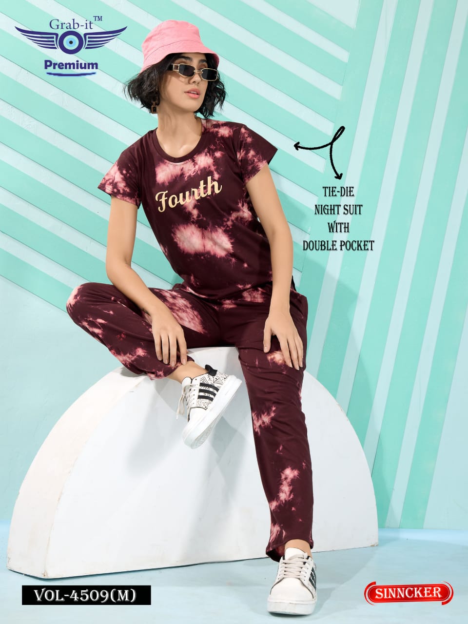 Double Pocket 4509 M Grab It Sincker Pyjama Night Suits Wholesaler