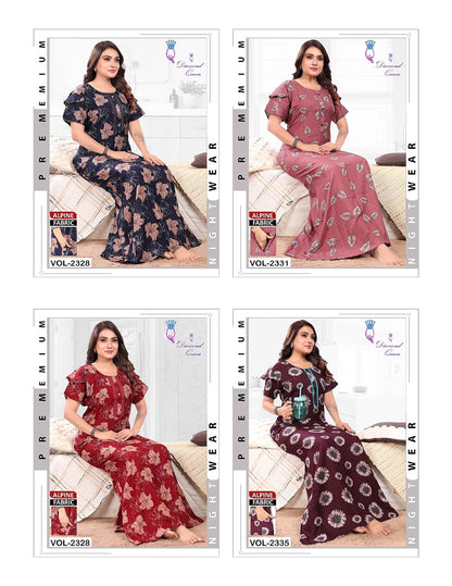 Double Sleeves 2608 Diamond Queen Night Gowns Manufacturer