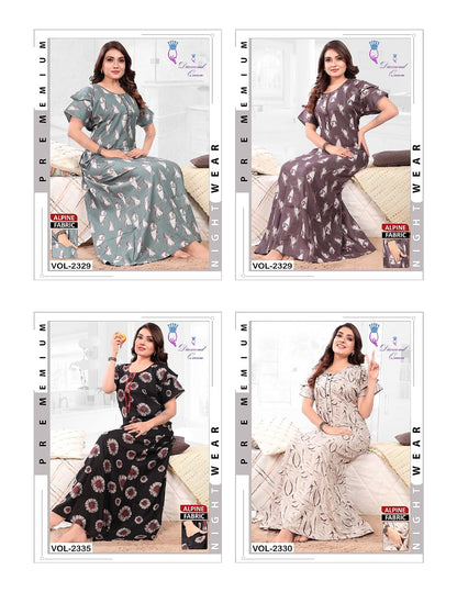 Double Sleeves 2608 Diamond Queen Night Gowns Manufacturer