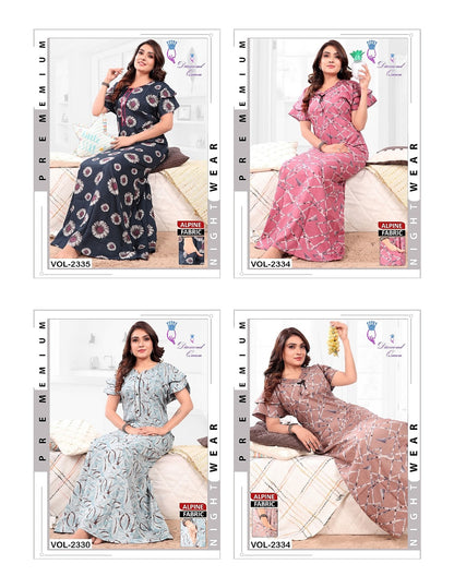 Double Sleeves 2608 Diamond Queen Night Gowns Manufacturer