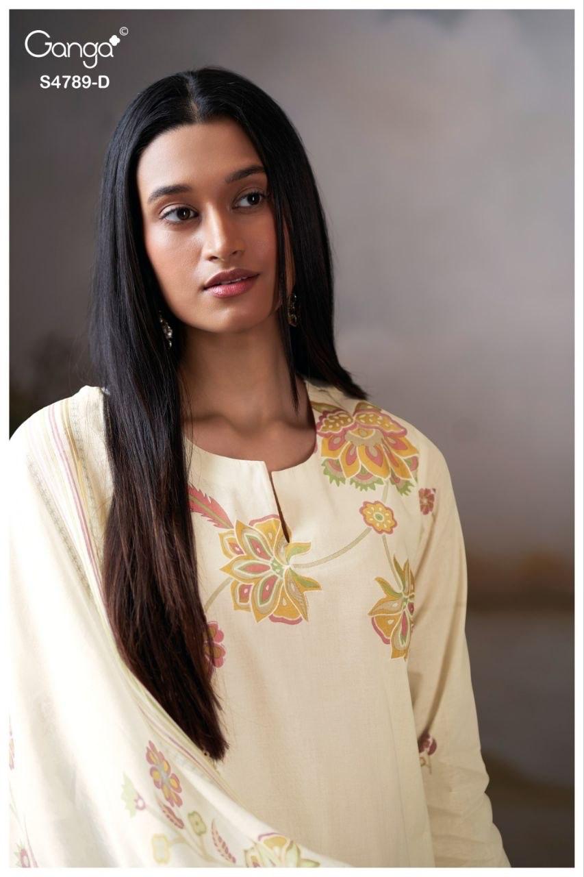 Dovinia S4789 Ganga Mul Plazzo Style Suits Exporter Gujarat