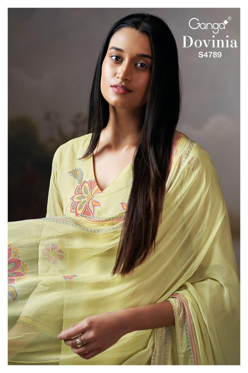 Dovinia S4789 Ganga Mul Plazzo Style Suits Exporter Gujarat