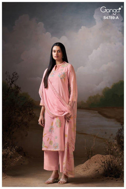 Dovinia S4789 Ganga Mul Plazzo Style Suits Exporter Gujarat