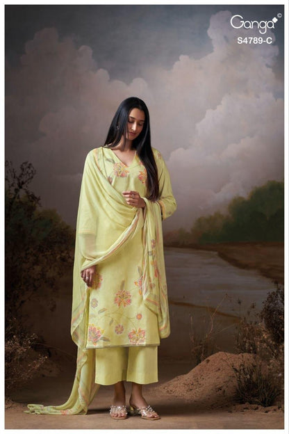 Dovinia S4789 Ganga Mul Plazzo Style Suits Exporter Gujarat