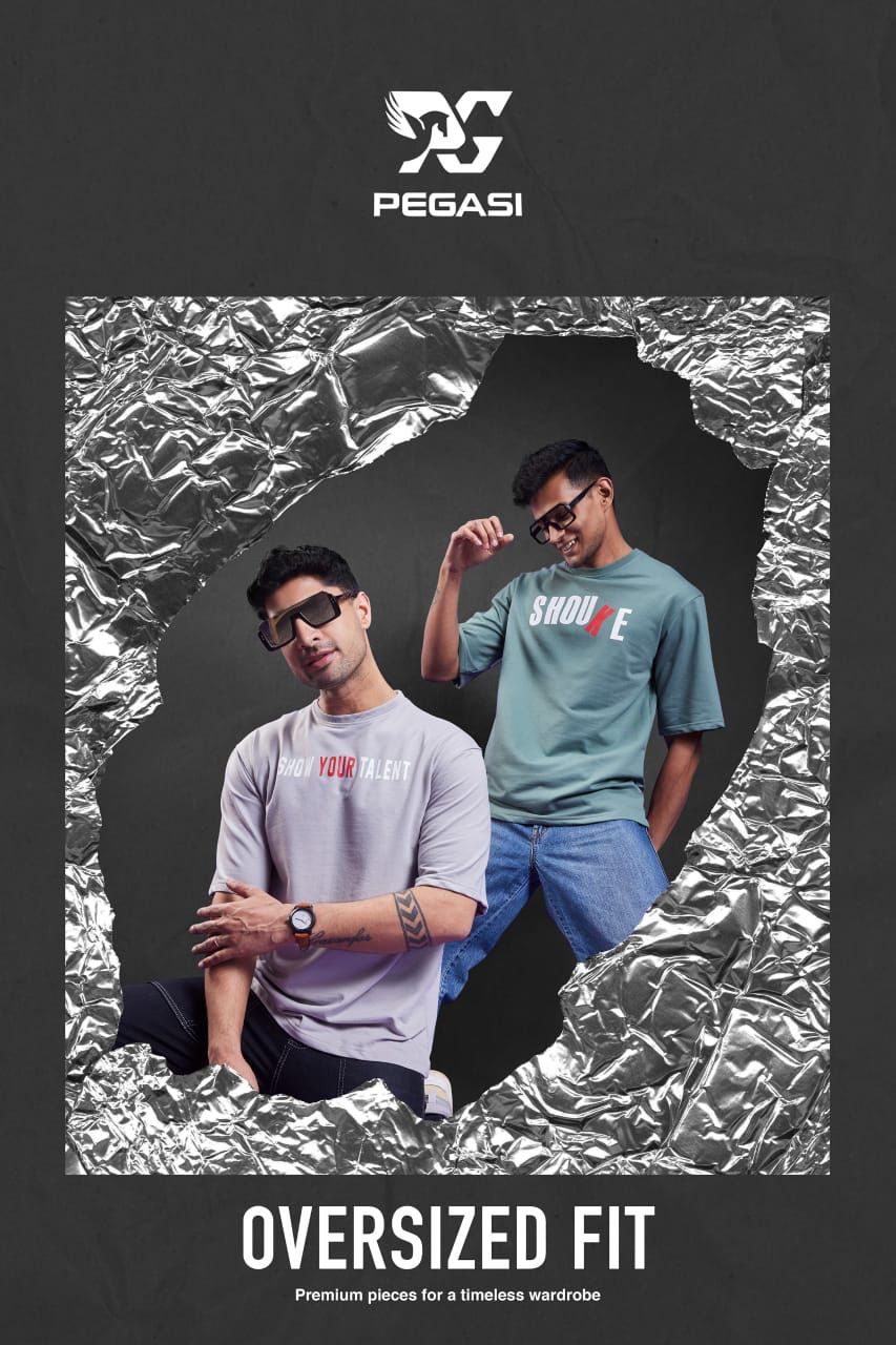 Down Shoulder P 198 Pegasi Cotton Looper Mens Tshirts Manufacturer Gujarat