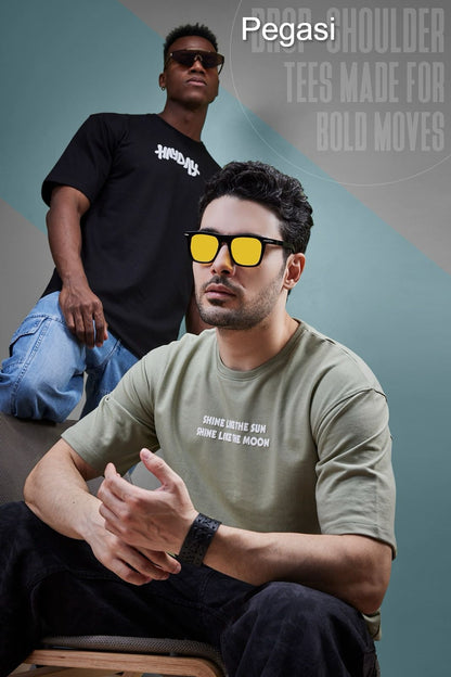 Down Shoulder P 227 Pegasi Cotton Looper Mens Tshirts Supplier Gujarat