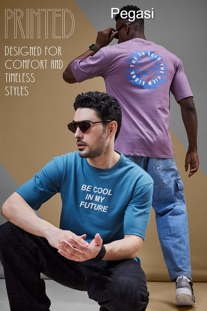 Down Shoulder P 227 Pegasi Cotton Looper Mens Tshirts Supplier Gujarat