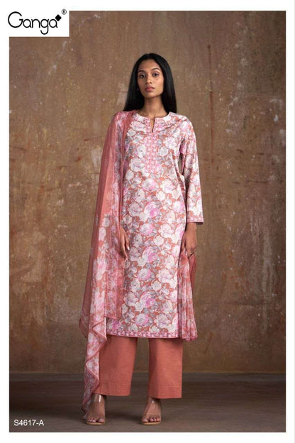 Doyel 4617 Ganga Cotton Pant Style Suits Manufacturer India