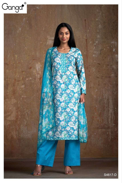 Doyel 4617 Ganga Cotton Pant Style Suits Manufacturer India