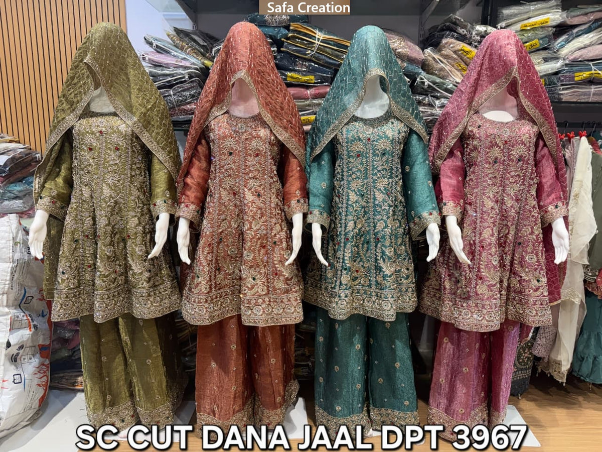 Dpt 3967 Safa Creation Crush Pakistani Readymade Suits Wholesale Price