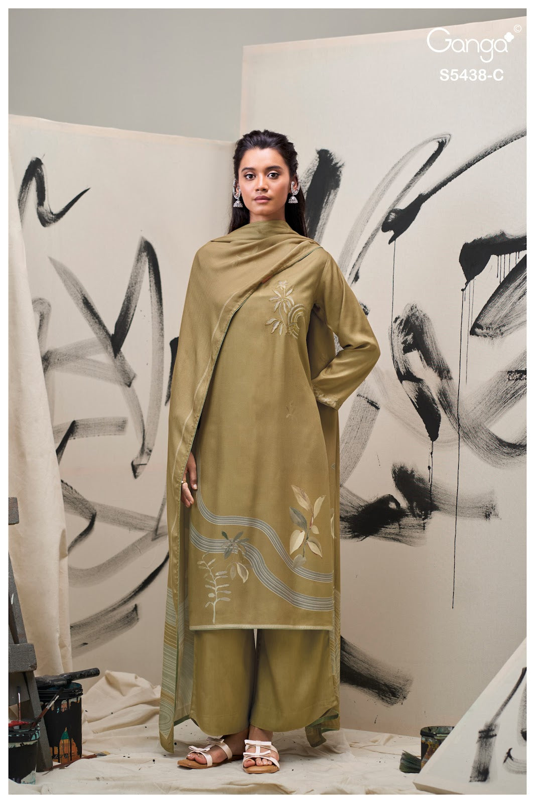 Dreaka S5438 Ganga Wool Pashmina Suits Wholesaler India