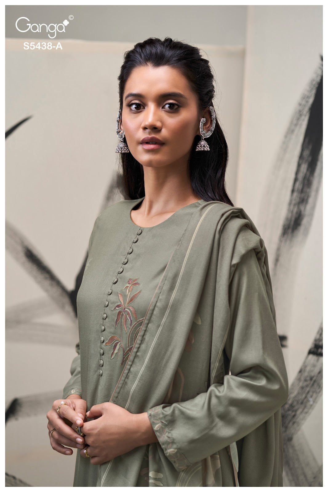 Dreaka S5438 Ganga Wool Pashmina Suits Wholesaler India