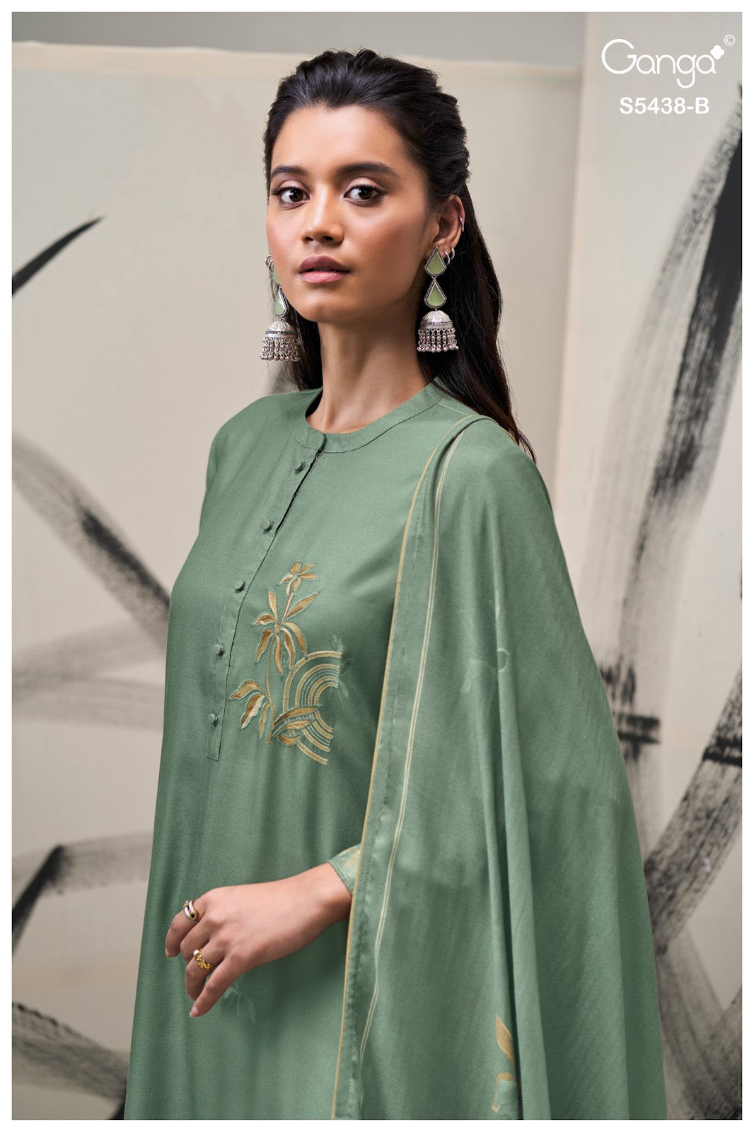 Dreaka S5438 Ganga Wool Pashmina Suits Wholesaler India