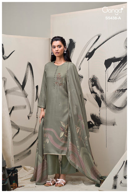 Dreaka S5438 Ganga Wool Pashmina Suits Wholesaler India
