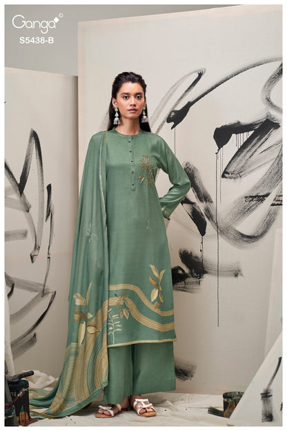 Dreaka S5438 Ganga Wool Pashmina Suits Wholesaler India