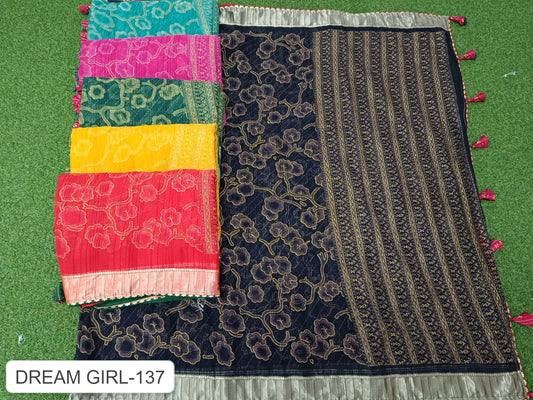 Dream Girl 137 Kalpveli Chiffon Sarees Wholesale Price